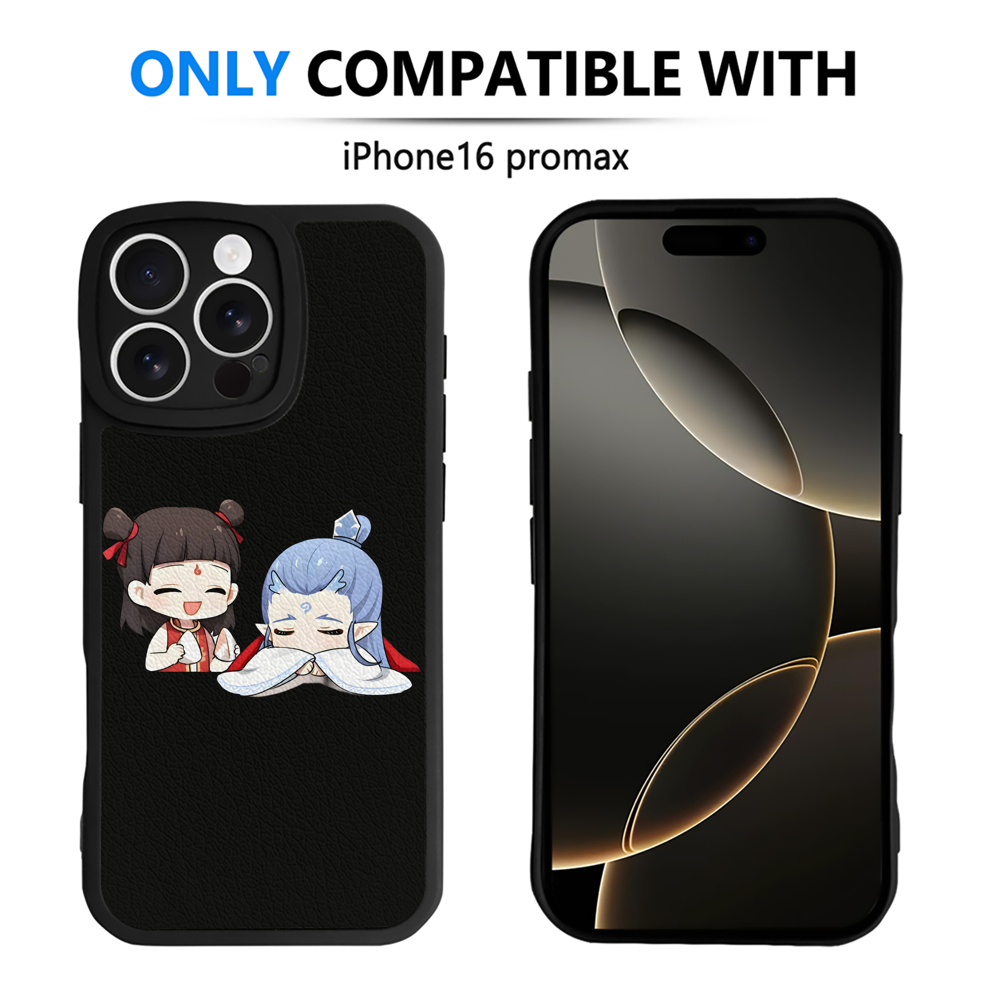 （画像用） Ne Zha 2 ナタ 魔童の大暴れ 【iPhone 16シリーズ対応】シリコンスマホケース（レザー調） 材質：シリコン